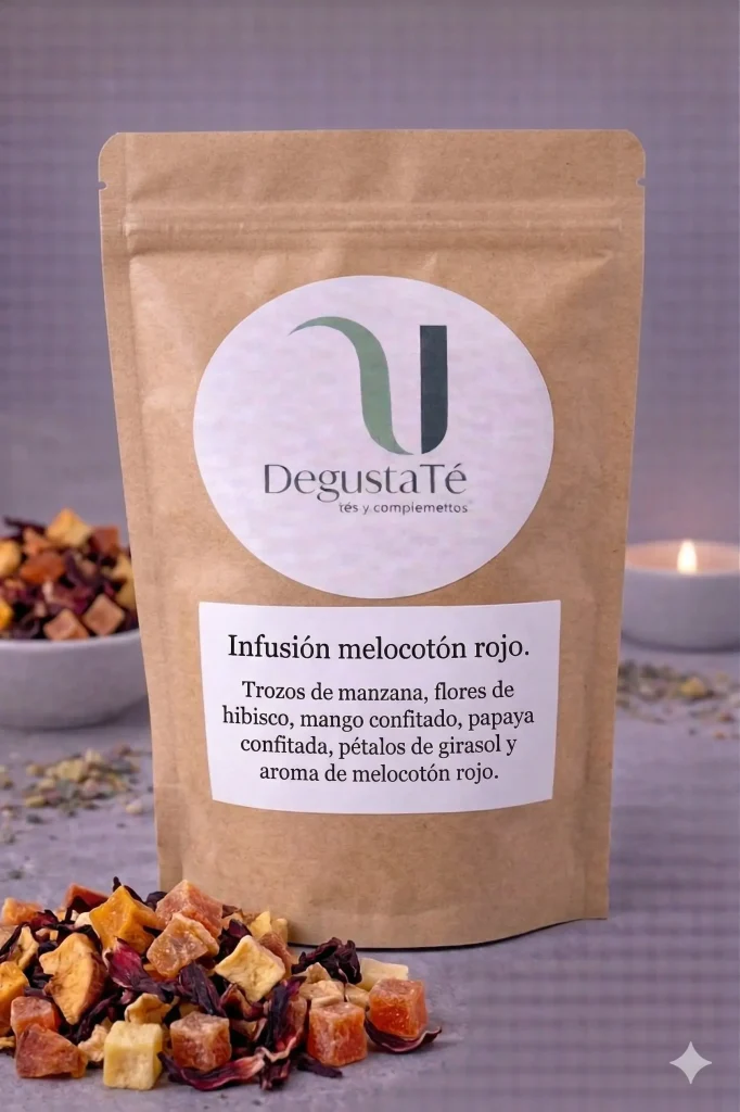 Infusión melocotón rojo empaquetado