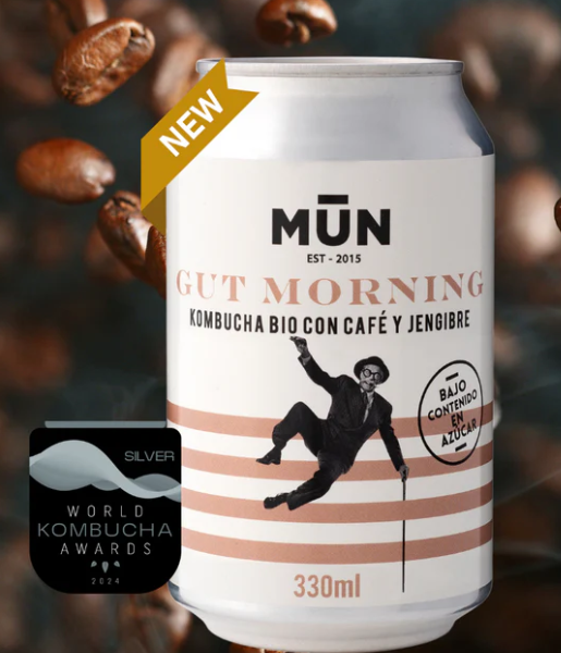 Kombucha bio con café y jengibre