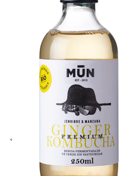 Kombucha de jingebra y manzana
