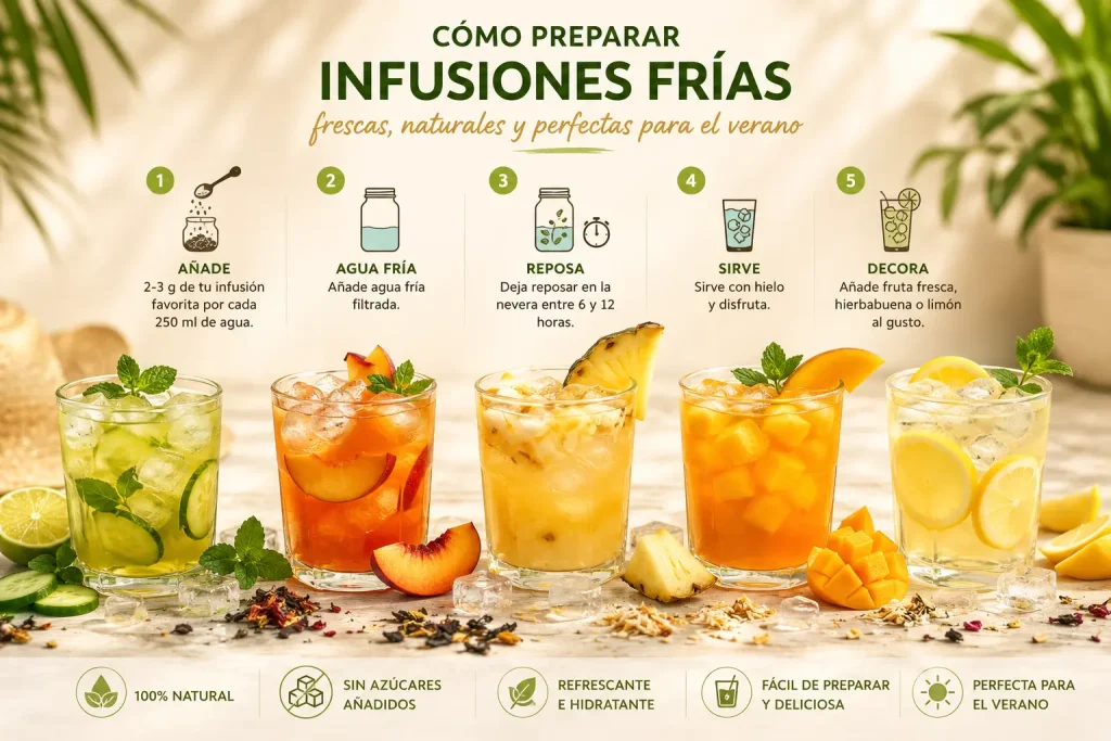 5 mejores infusiones frías para el verano