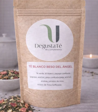 Té blanco beso del ángel empaquetado