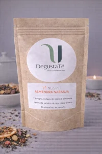 Té negro almendra de naranja empaquetado